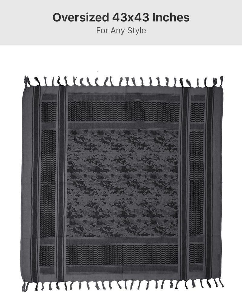 Free Soldier Scarf Military Shemagh Tactical Desert Keffiyeh Head Neck Scarf Arab Wrap with Tassel for Men Women - Image 4